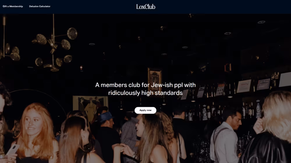 Members Club Landing Page project visual